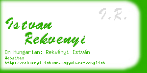 istvan rekvenyi business card